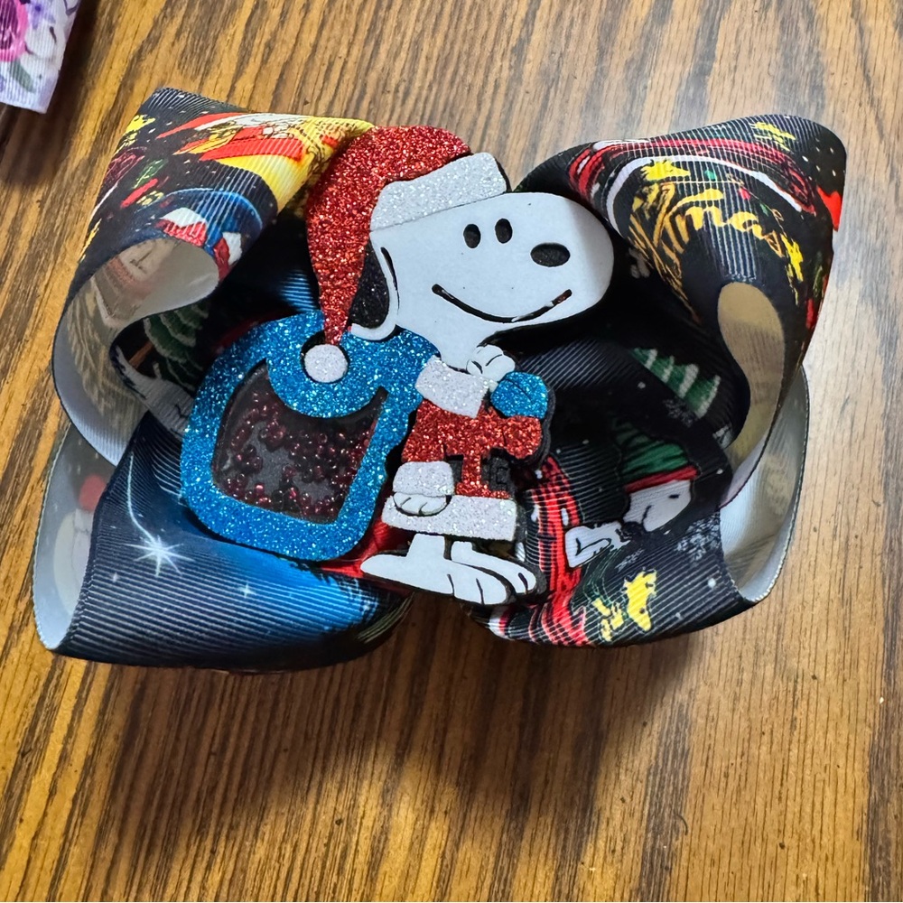 Snoopy Christmas Bow